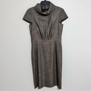 EUC Escada Brown Wool Blend Lined Cowl Neck Midi Dress EU 38 MAKE AN OFFER